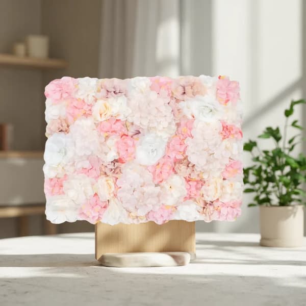 Konstgjord Blomväggspanel, 12 Stycken, Elegant Dekor,Rosa