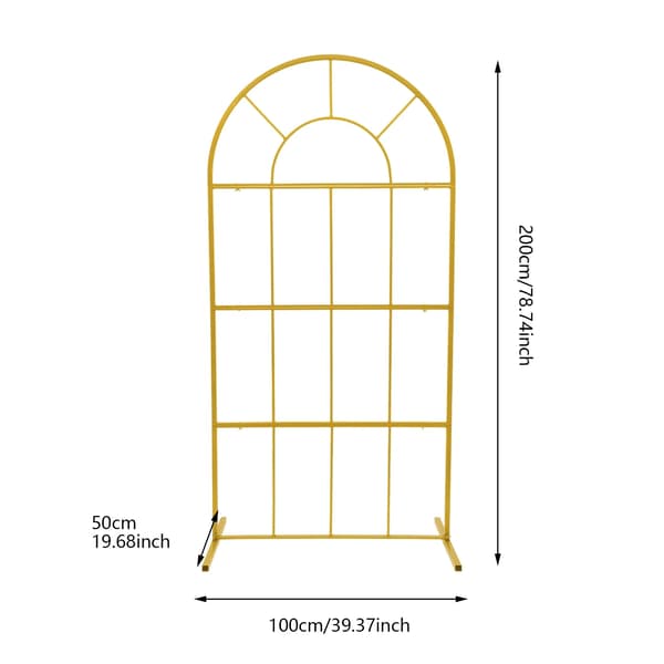 Bröllopsbåge, Lätt Montering, Robust Metalldesign,L, Guld
