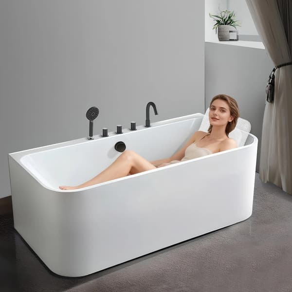 Badekar Mat, Ergonomisk Pude, Letvægts og Bærbart Design,HVID