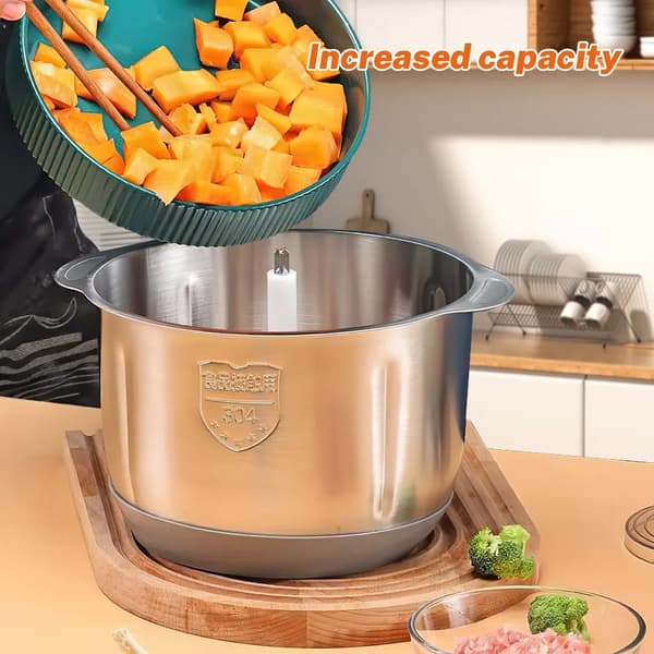 Elektrisk Köttkvarn, Multifunktionell Processor, Rostfritt Stål Konstruktion,5L, EU