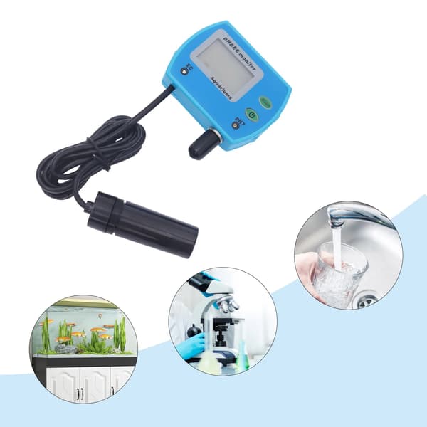 pH Meter, Dobbelt Målekapacitet, Præcise Målinger,Blå