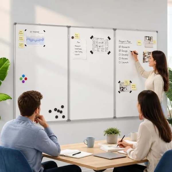 Whiteboard, Foldbart Design, Glat Skriveoverflade,hær grøn
