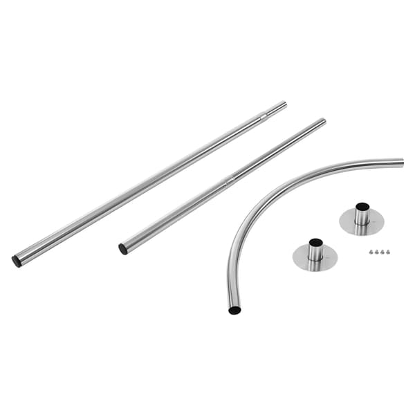 L-formad Duschdraperistång, Justerbar Design, Platsbesparande,Silver