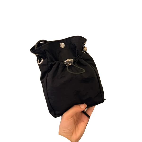 Axelväska, Kompakt Design, Hållbar Nylon,svart