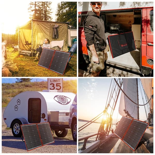 Solpanel, Fleksibelt Design, Høj Effektivitet,100W solpanel