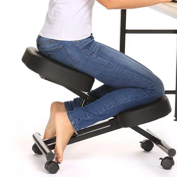Kontorstol, Ergonomisk Design, Justerbar Højde,sort