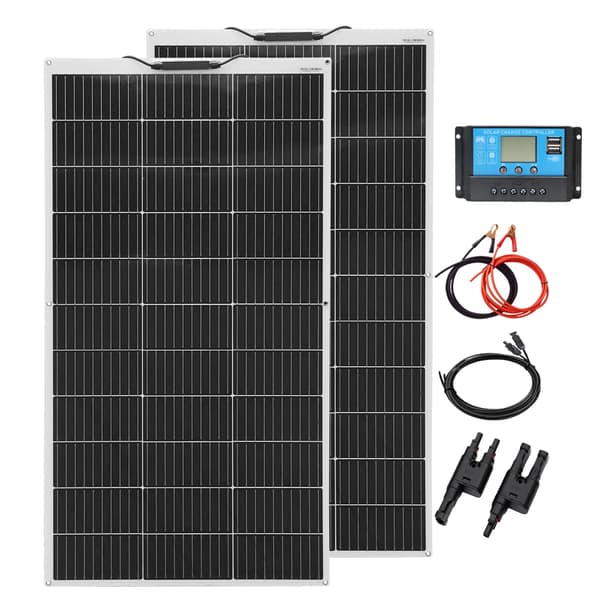 Solpanel Kit, Fleksibelt Design, Vandtæt Ydeevne,12V24V 240W Solarkit