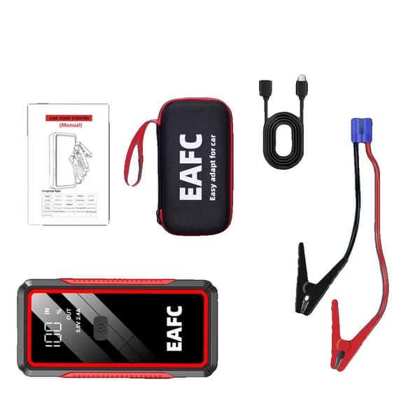 Jump Starter, 2000A toppeffekt, bärbar powerbank, 2000A Vanlig låda