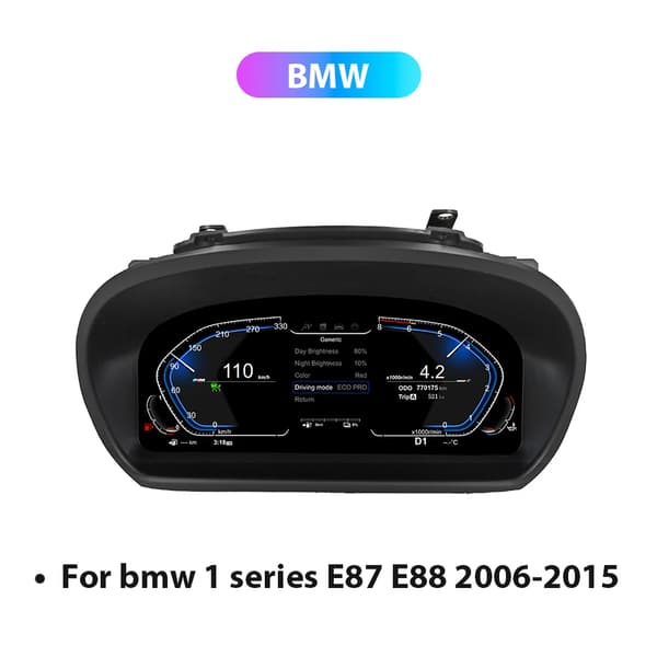 Digital Dashboard Cluster, HD Skærm, Plug-and-Play Installation,E87