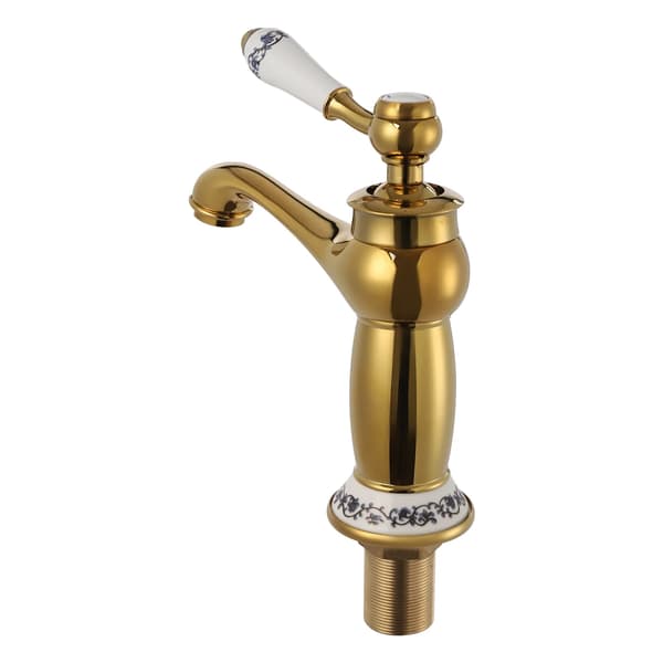 Basin Mixer Tap, Messing Konstruktion, Stilfuld Antik Design,Guld