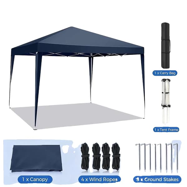 Gazebo, UV-beskyttelse, Nem opsætning,Mørkeblå-3x3Meter