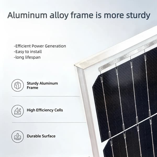 Solpanel, Høj Effektivitet, Nem Installation,GLASS-120W-2PCS