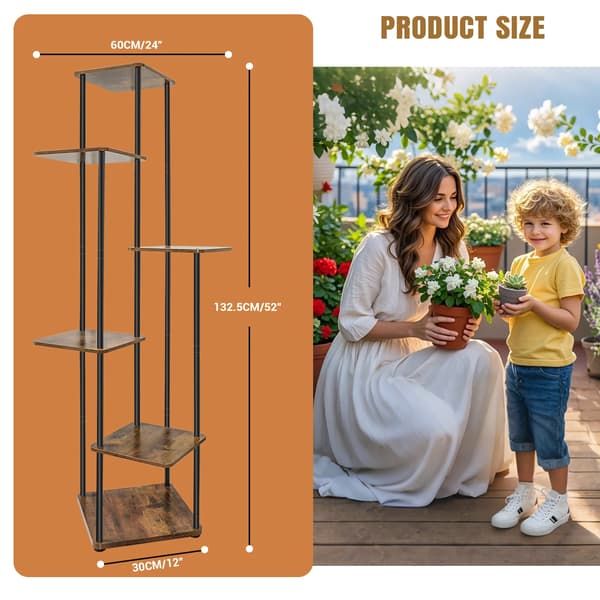 Plantebord, Metalramme, Multi-Niveau Design,6 niveauer