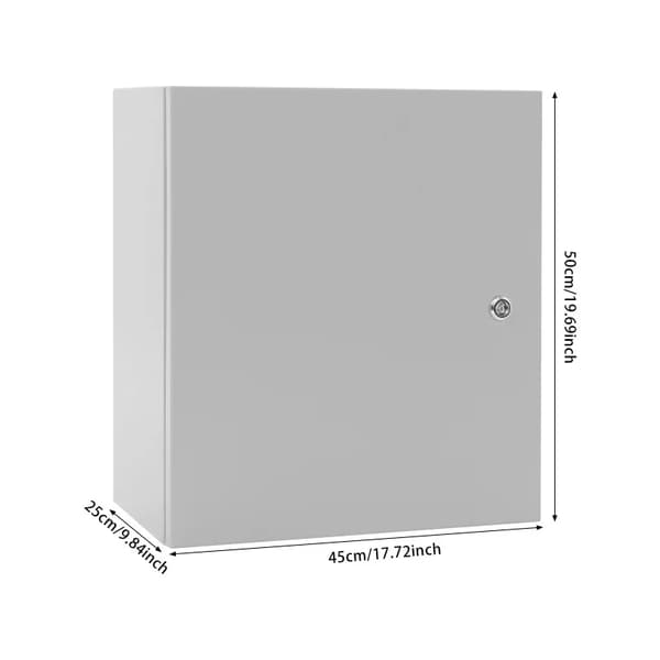 Elektrisk boks, IP65 beskyttelse, IK08 stødmodstand,45x50x25cm