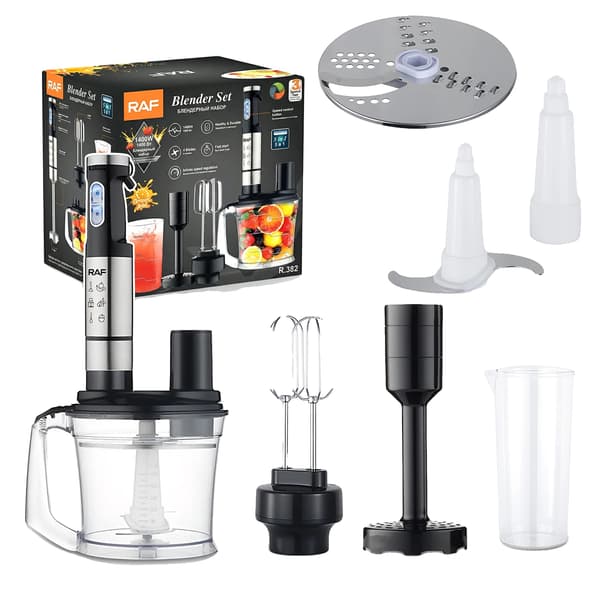 Immersion Håndblender, 1400W Effekt, 304 Rustfrit Stål Blade,sort