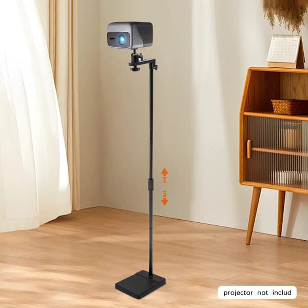 Projektorstand, Justerbar Højde, 360° Rotation,sort