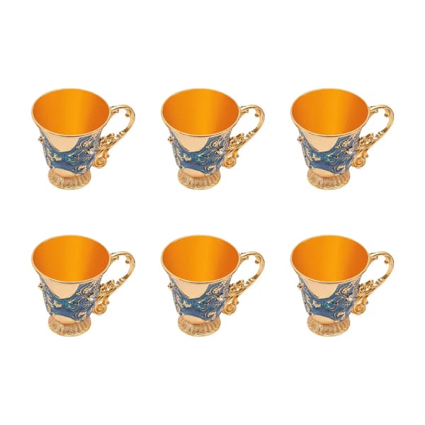 Teapot Sæt, Ergonomisk Design, Holdbar Konstruktion,Guld, Otte-dels Sæt