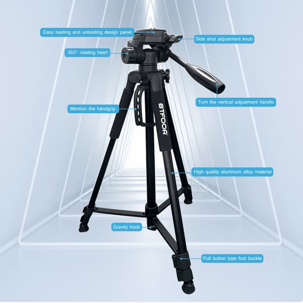 Tripod, Justerbar Højde, Letvægtsdesign,1 sæt