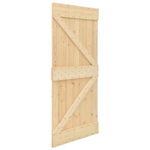Dør, Solid Fyrretræ, Rent Design,hær grøn