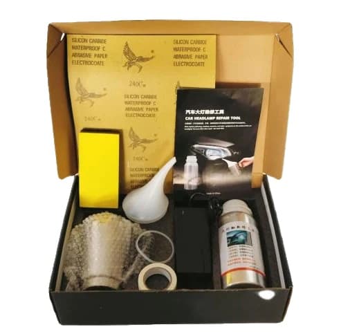 Strålkastarrengöringskit, Hållbara Material, Användarvänlig Design,Papperslåda Kit