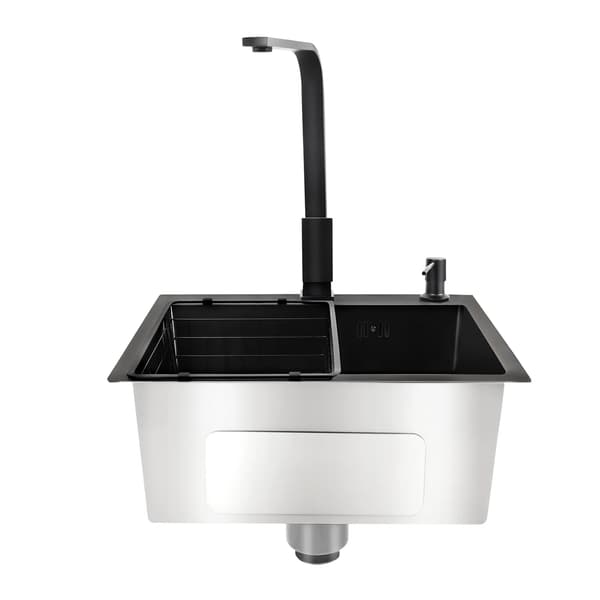 Køkkenvask, Dimensioner 34x23cm, Materiale Rustfrit Stål, Monteringsmetode Topmontering/Flushmontering/Undermontering, Sæbe dispenser kapacitet 150ml