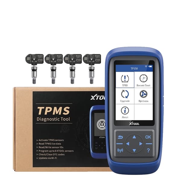 TPMS Däcktrycksdiagnosverktyg, Trådlös Drift, Full OBD II Diagnostik,TP150 med 4M TS100