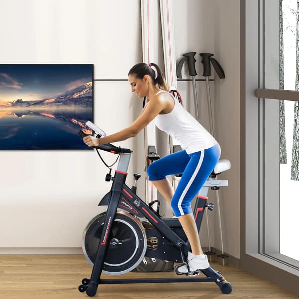 Träningscykel, Justerbara Inställningar, LCD-Display,svart
