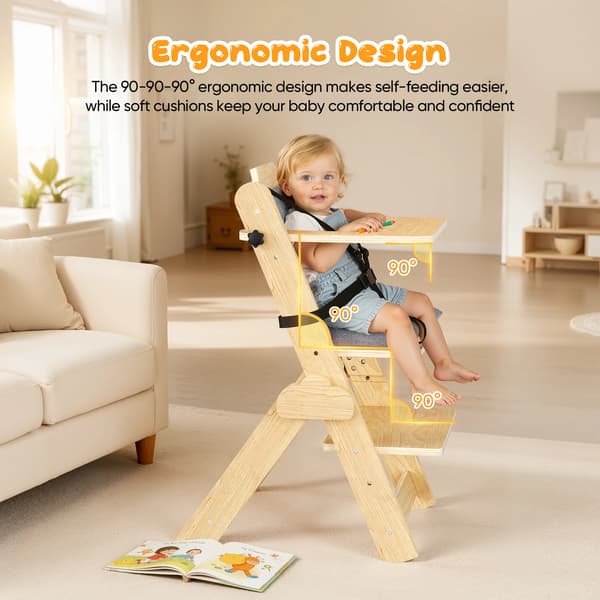 Højstol, Justerbar Højde, Ergonomisk Design,MULTI