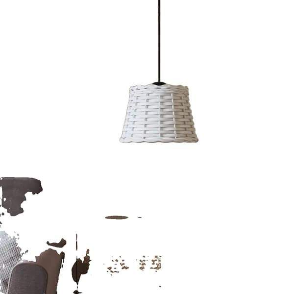 Loftlampe, Håndlavet Rattan, Ambient Belysning,hær grøn