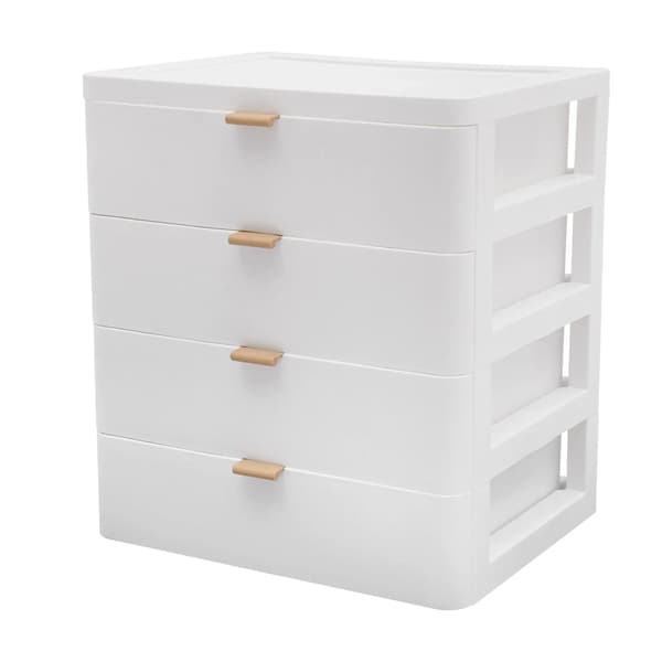 Skrivebordsorganisator, 4 Skuffer, Moderne Design,HVID