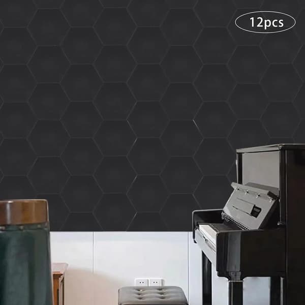 Akustiske paneler, høj kvalitet polyester, 30 x 35 cm, hexagonal design, lydabsorption, EPA certificeret