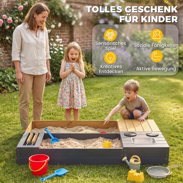 Sandlåda, Multifunktionellt Lekområde, Flexibel Layout,Leksak Sandlåda/Sandpit