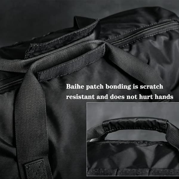Konvertibel Duffel Bag, Rummelig Design, Alsidige Bæreformer,sort farve