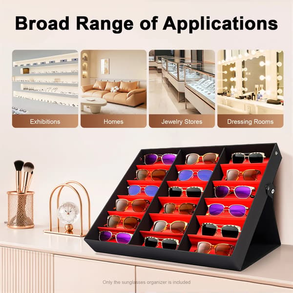 Solsikker Organizer, 18 Pladser, Elegant Design,Rød