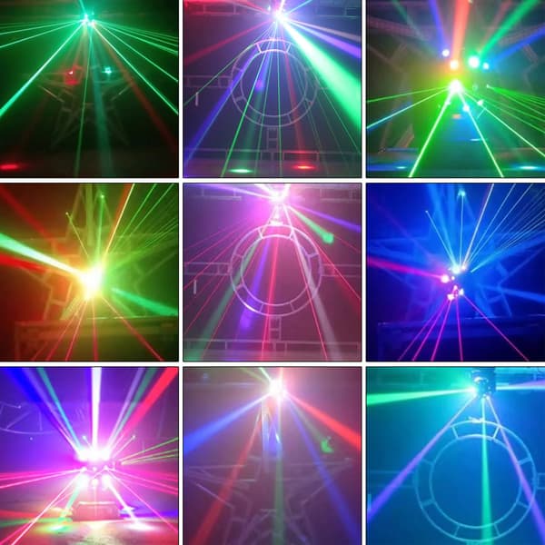 Scene Lys, RGBW Belysning, Dynamiske Laser Effekter,EU stik