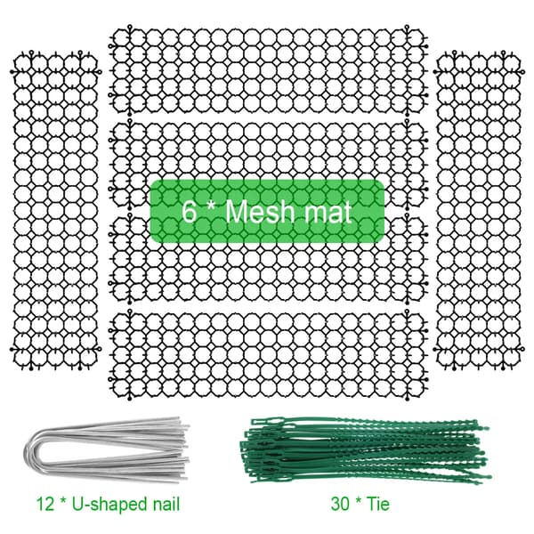 Anti-kat måtte, vejrbestandig, human beskyttelse,6Pcs