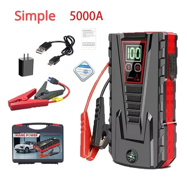Bilstartbatteri, 150 PSI luftkompressor, bärbar batteriförstärkare, 6000mah (Enkel)