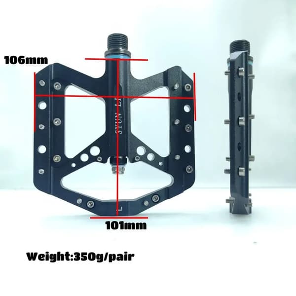 Cykelpedaler, Lättviktsdesign, Förbättrat Grepp,Svart B035