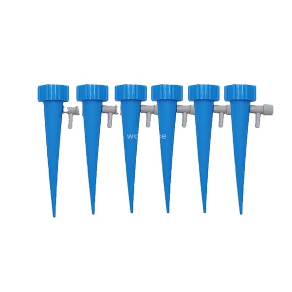 Droppbevattningssystem, Automatisk Vattning, Justerbar Flödeskontroll,6PCS-Blå