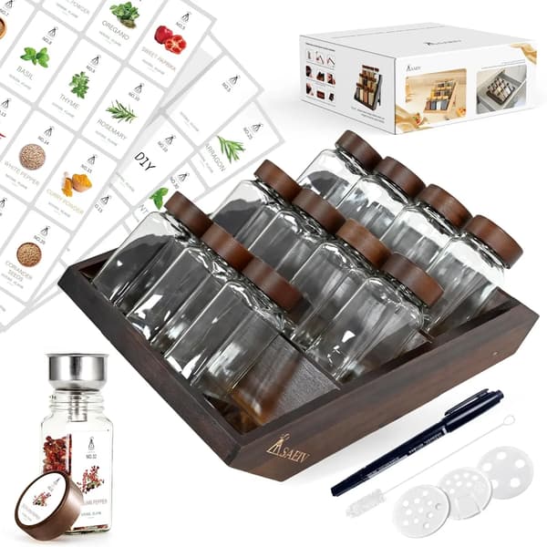 Kryddflaskset, 120 ml kapacitet, miljövänlig hylla,12PCs