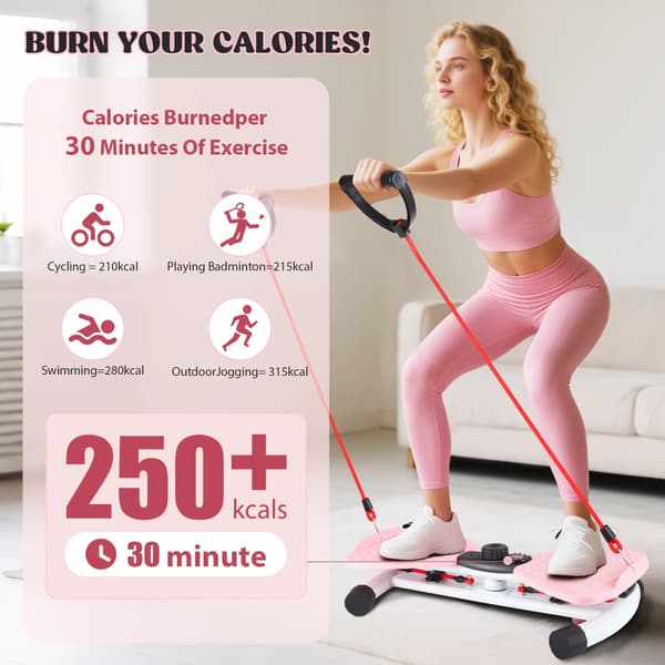 Midjevridande bräda, fotmassagefunktion, hållbar design,Rosa