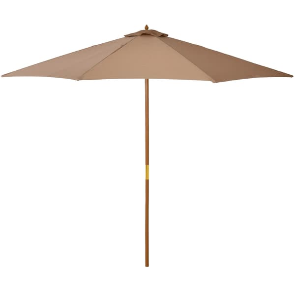 Trädgårdsparaply, 300 cm Diameter, Ventilerat Tak,Kaki