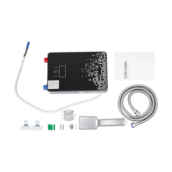 Elektrisk Vandvarmer, 6500W Effekt, LED Skærm,220V, sort