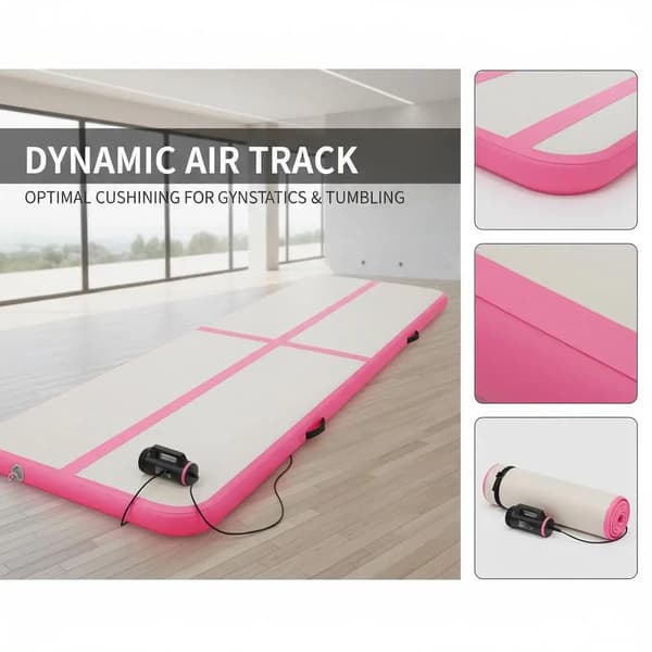 Gymnastikmåtte, Holdbart PVC, 500X100X10Cm, Bærbart Design,hær grøn