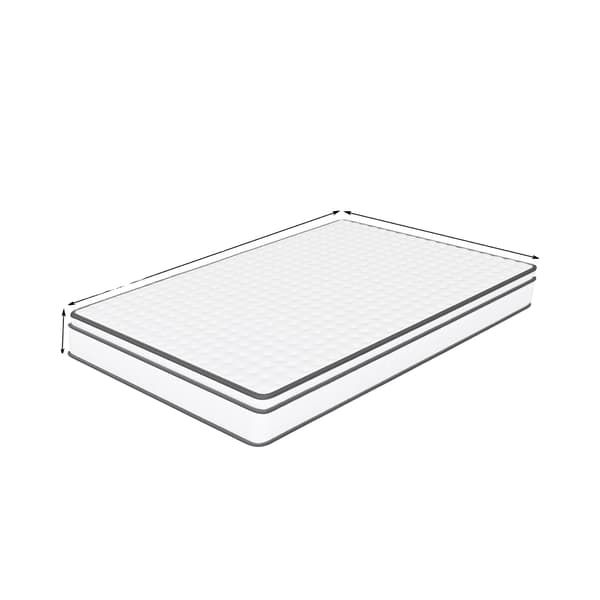 Madrass, Hybriddesign, Ergonomiskt Stöd, Vit-90*200*25cm