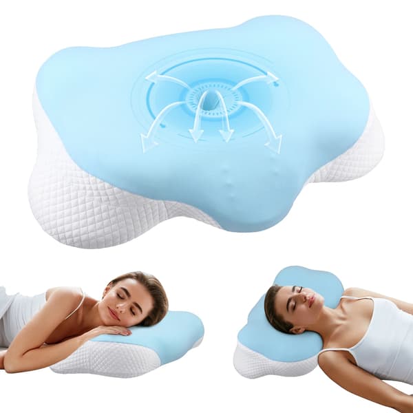 Nackstödskudde, Ergonomisk Design, Högdensitetsminnesskum,Blå