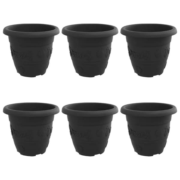 Blomsterkrukke, Vejrbestandig, Holdbart Design,sort