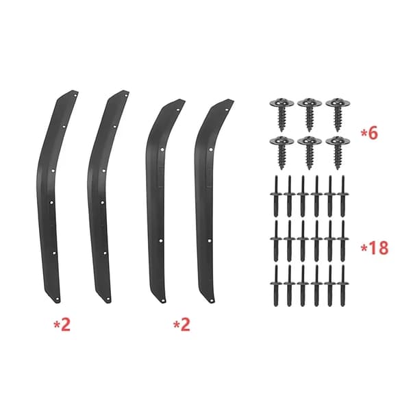 Fender Flares, Förbättrat Skydd, Enkel Installation,svart