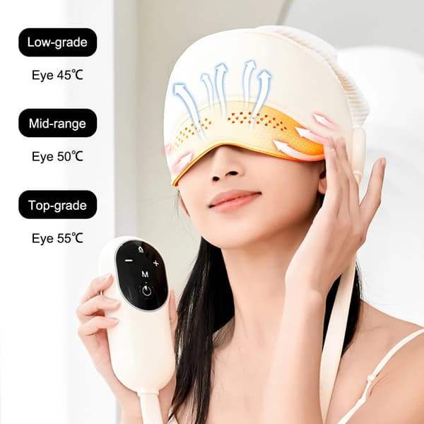 Hovedmassageapparat, Plastmateriale, Kompakt Design, Lufttryksmassage, Brugervenlige Kontroller, Giftfrie Materialer