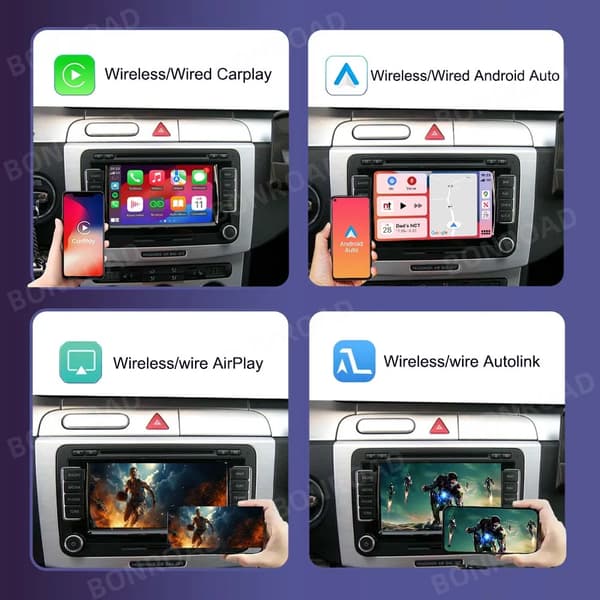 Bilinterface, Trådløs CarPlay, Android Auto Integration,Til Dodge System